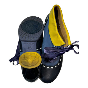 John Fluevog Blue + Yellow Shoes, 8.5