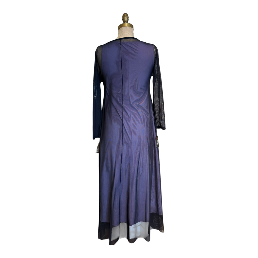 Maison Marie Saint Pierre Navy+Violet Dress, Extra Small