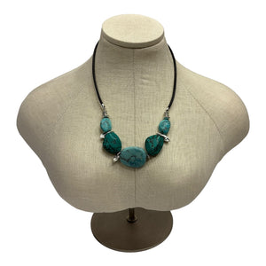 Robert Lee Morris Turquoise+Silver+Brown Necklace