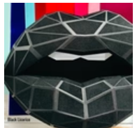 Pucker Up Paper Lips Black 10" paper lips, 10"