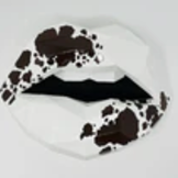 Pucker Up Paper Lips Brown + White 10" paper lips, 10"