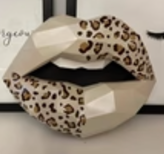 Pucker Up Paper Lips Leopard Print 15" Paper Lips, 15"